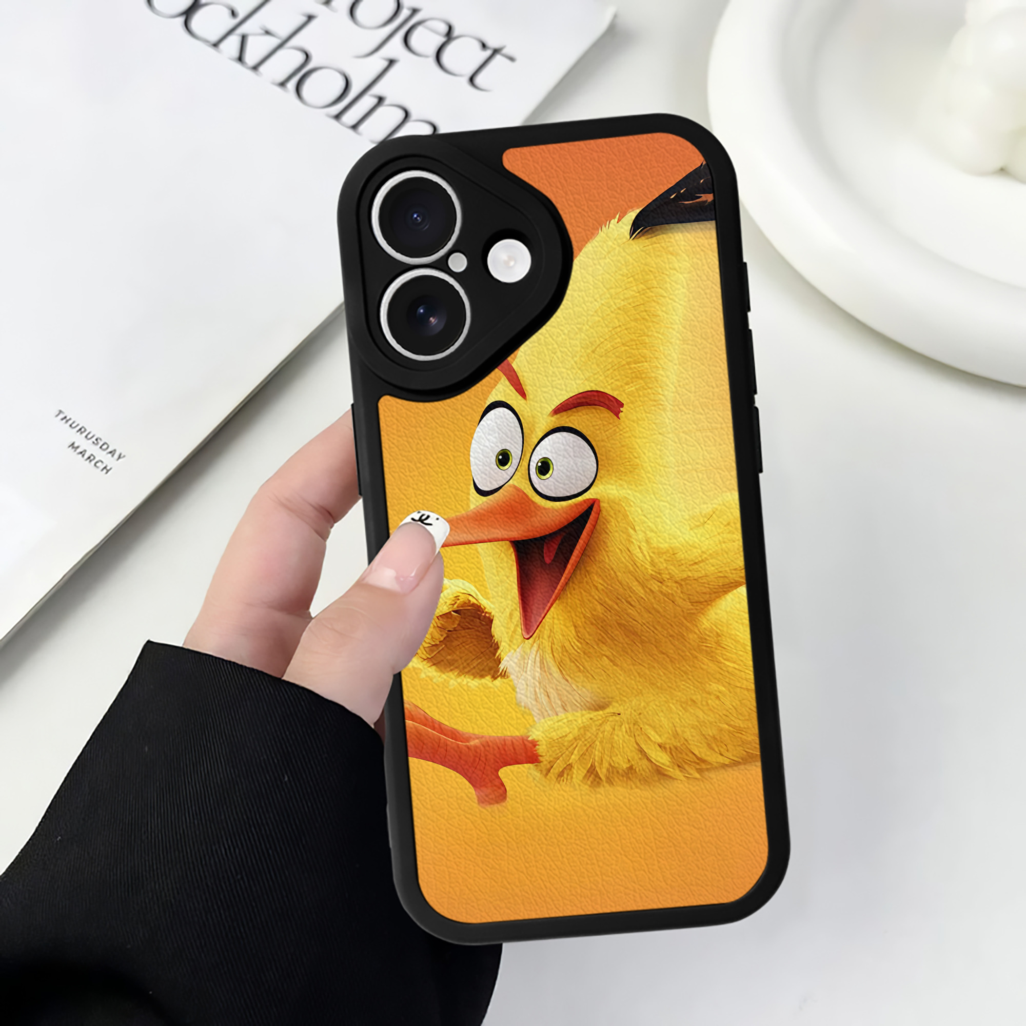 （画像用） Angry Birds アングリーバード 【iPhone 16シリーズ対応】シリコンスマホケース（レザー調） 材質：シリコン